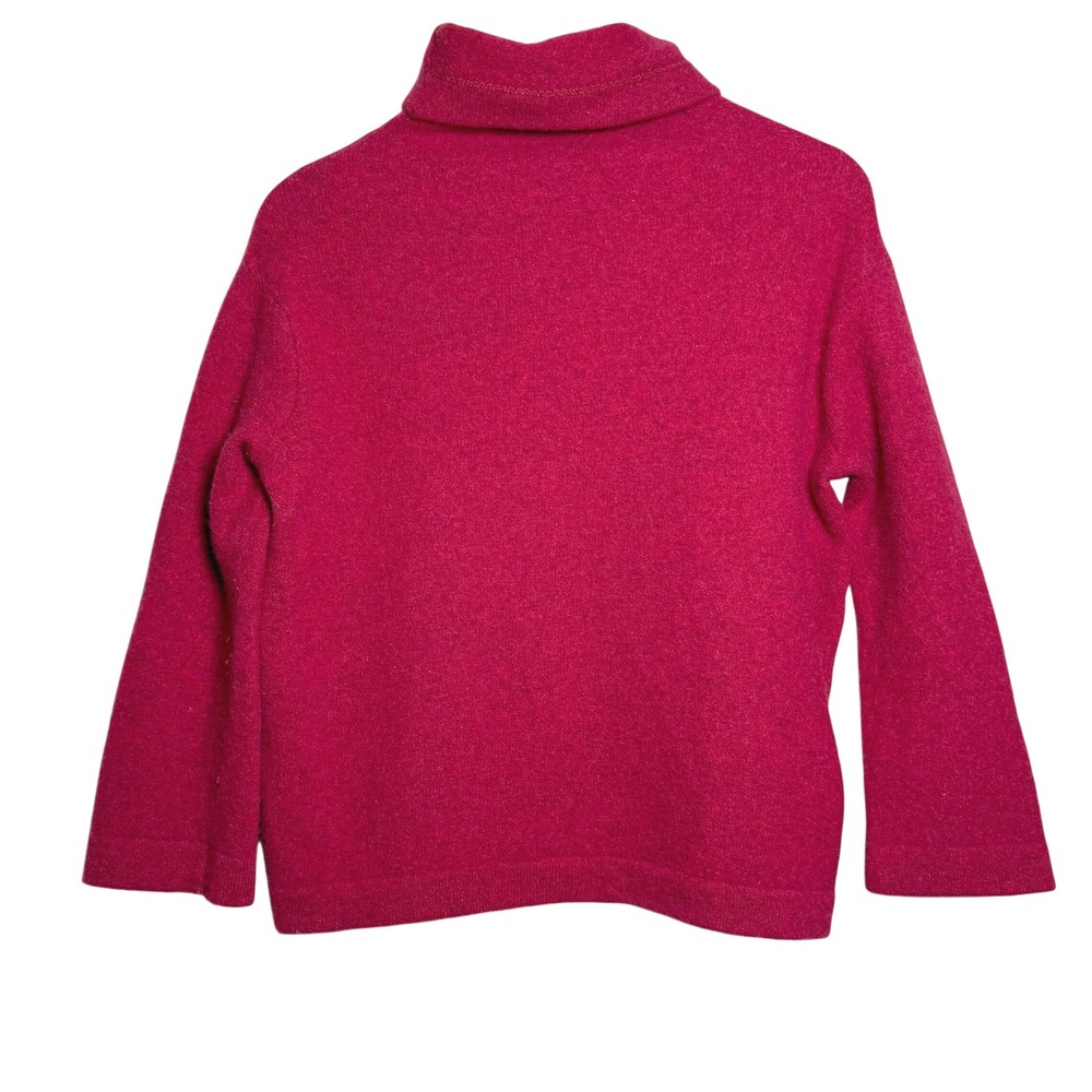 Purejill‎ Womens Turtleneck Sweater XS Red Lambs Wool Pullover Christmas Cozy